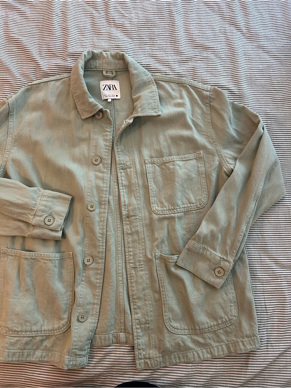 ZARA Sage Green Utility Jacket